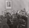 Celebrating of victory on Poland. Sept 1939. On the wall is hanging portrait of Polish president Ignacy Moscicki